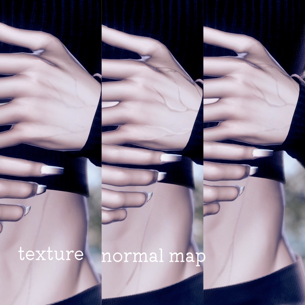 【アデノフォラ】血管テクスチャ&ノーマルマップ #しるべりゅぬ