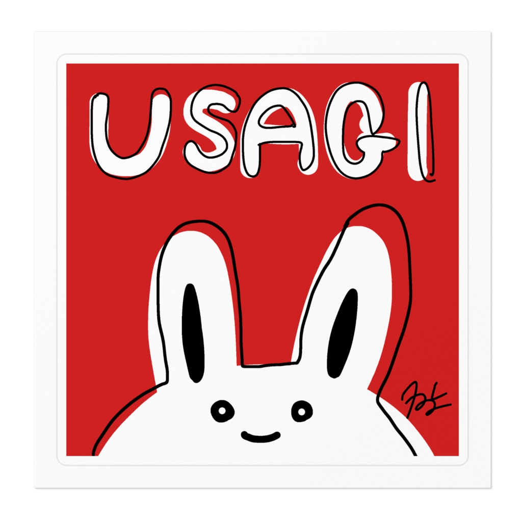 100日イラストステッカー(USAGI)