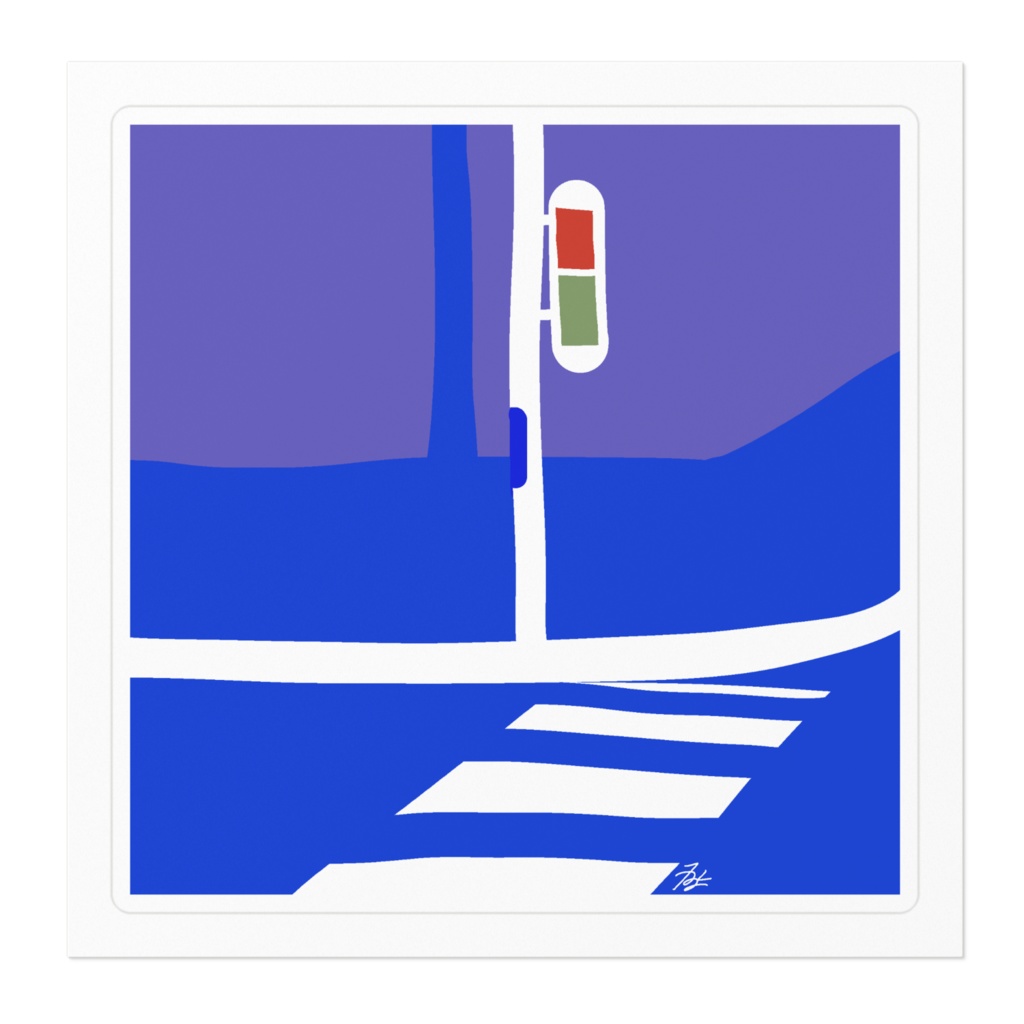 100日イラストステッカー(横断歩道)