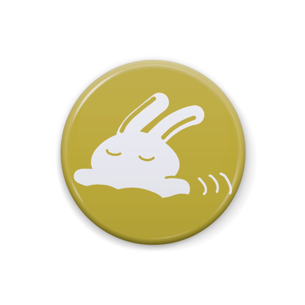 100日イラストバッジ（きいろうさぎ）