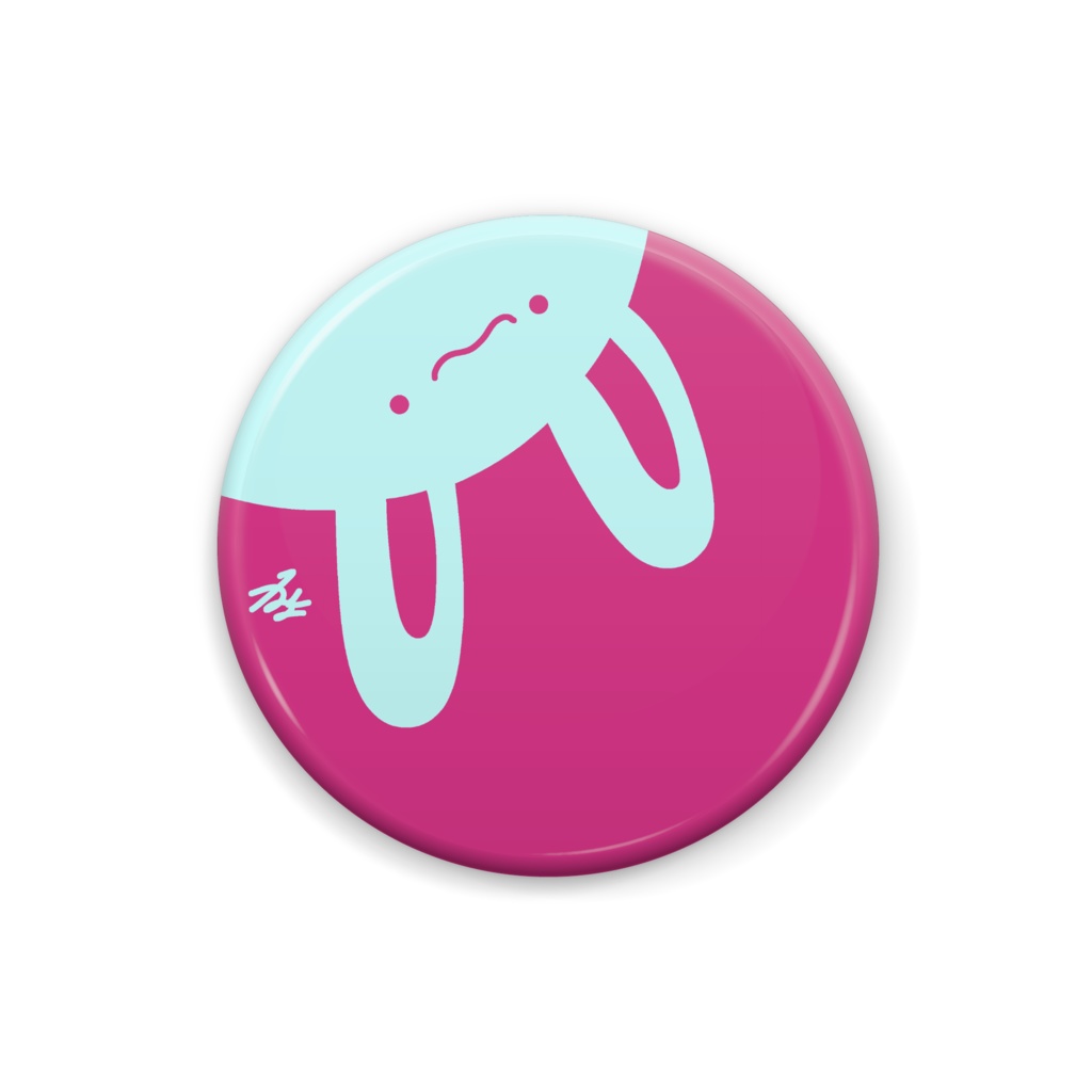 100日イラストバッジ（のぞくうさぎ）