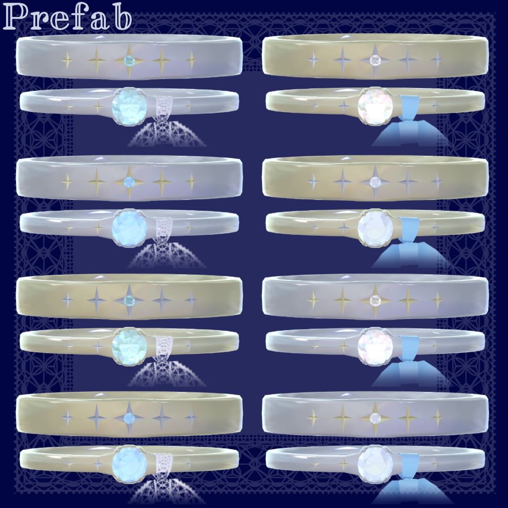 リボン付きリング/バンドリングセット