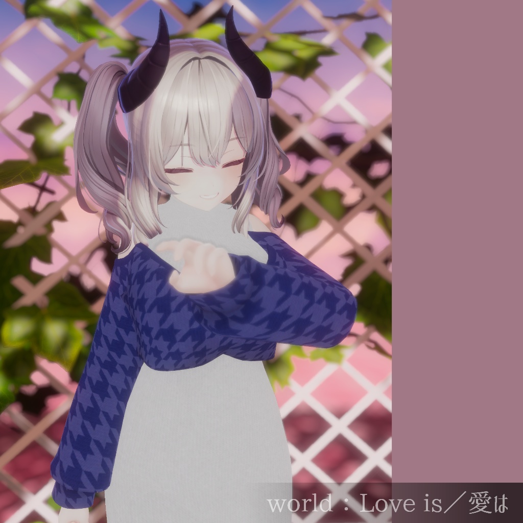 【MA設定済み】カーデ付きニットワンピ【8アバター対応】