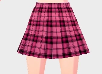 Strawberry Pink Plaid Skirt