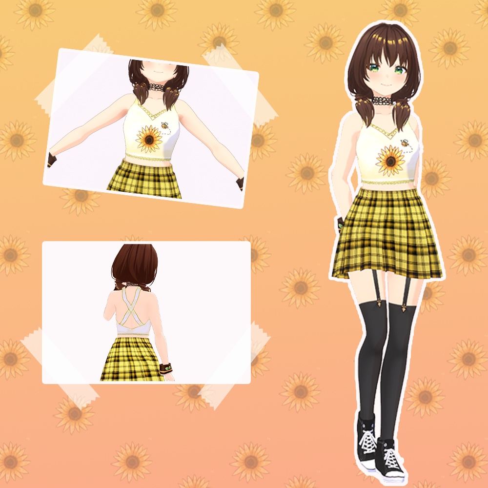 Sunflower & Bee Tank Top (Comes with 2 patterns + a free accessory)