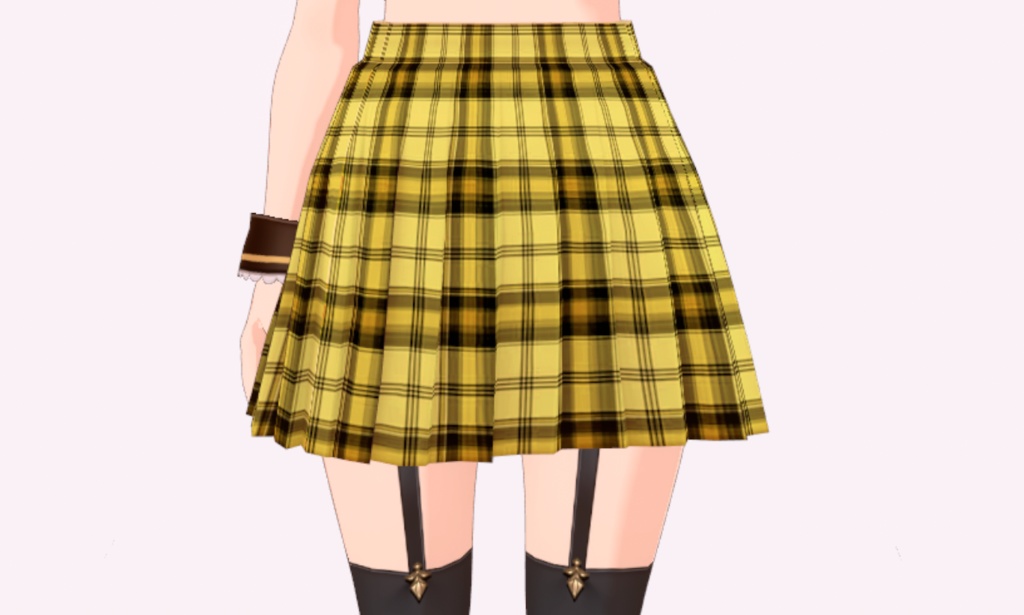 Sunflower Yellow Plaid Skirt