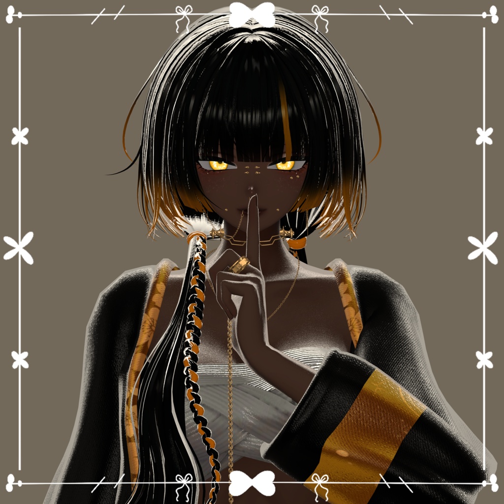 【❥· •20% SALE• ·】【MAMOMING ❰Hair❱ 7アバター対応 Hair_Hime Cut】 - Highlights Color Texture