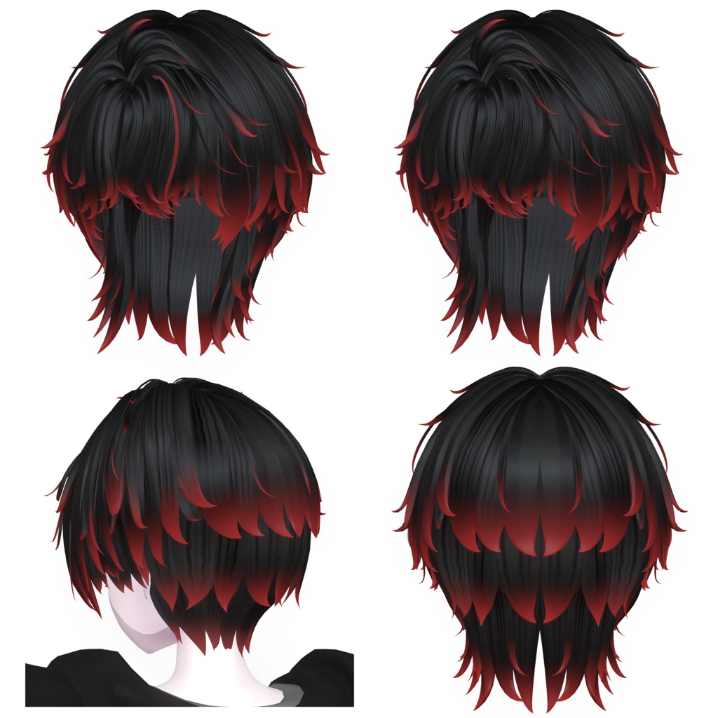 【GLAY Unknown - MY CRUSH Short wolf hair】 - Highlights Color Texture