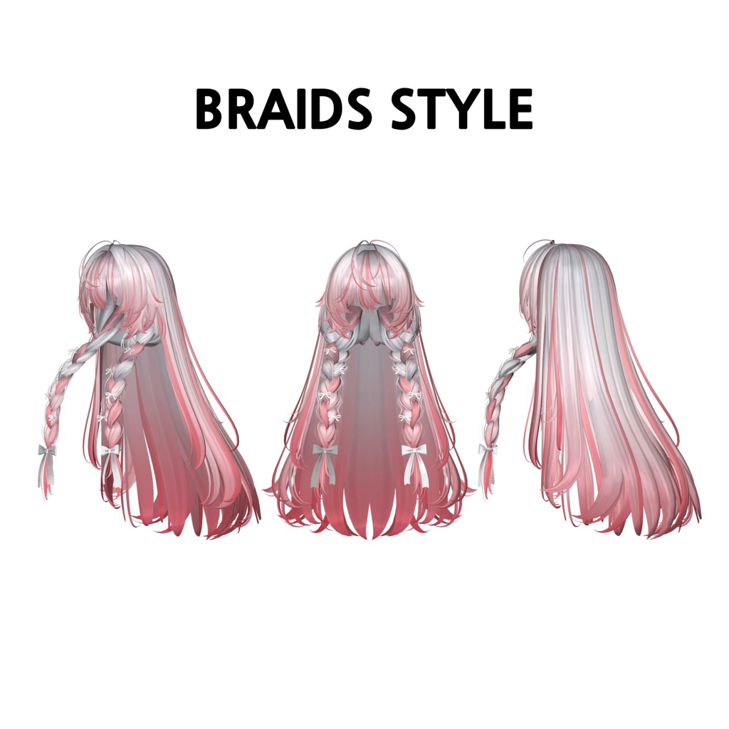 【❥· •20% SALE• ·】【GLAY Unknown Puppy long braids Hair】 - Highlights Color Texture