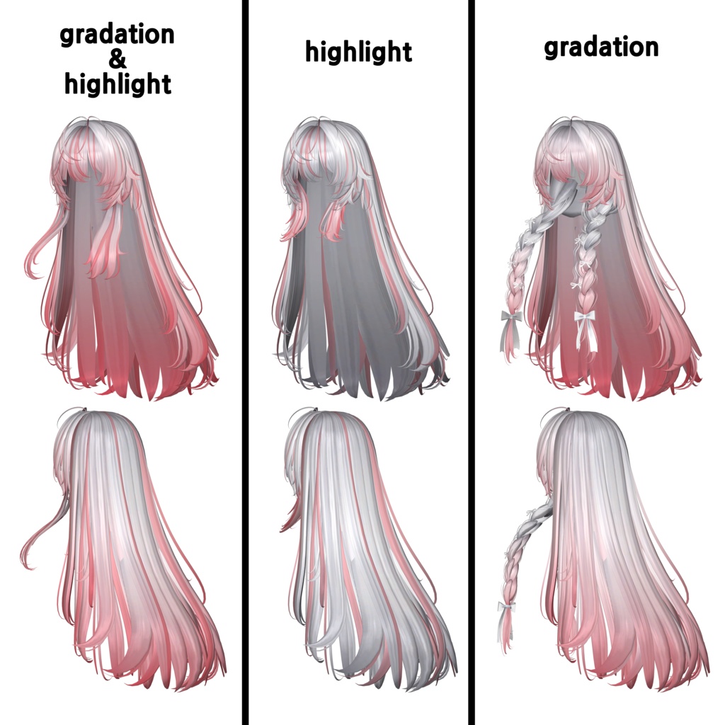 【❥· •20% SALE• ·】【GLAY Unknown Puppy long braids Hair】 - Highlights Color Texture