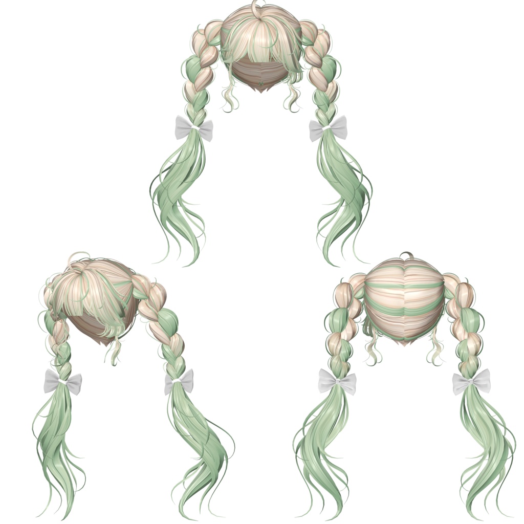 【SOUR FLAVOR Twin Braid】 - Highlights Color Texture