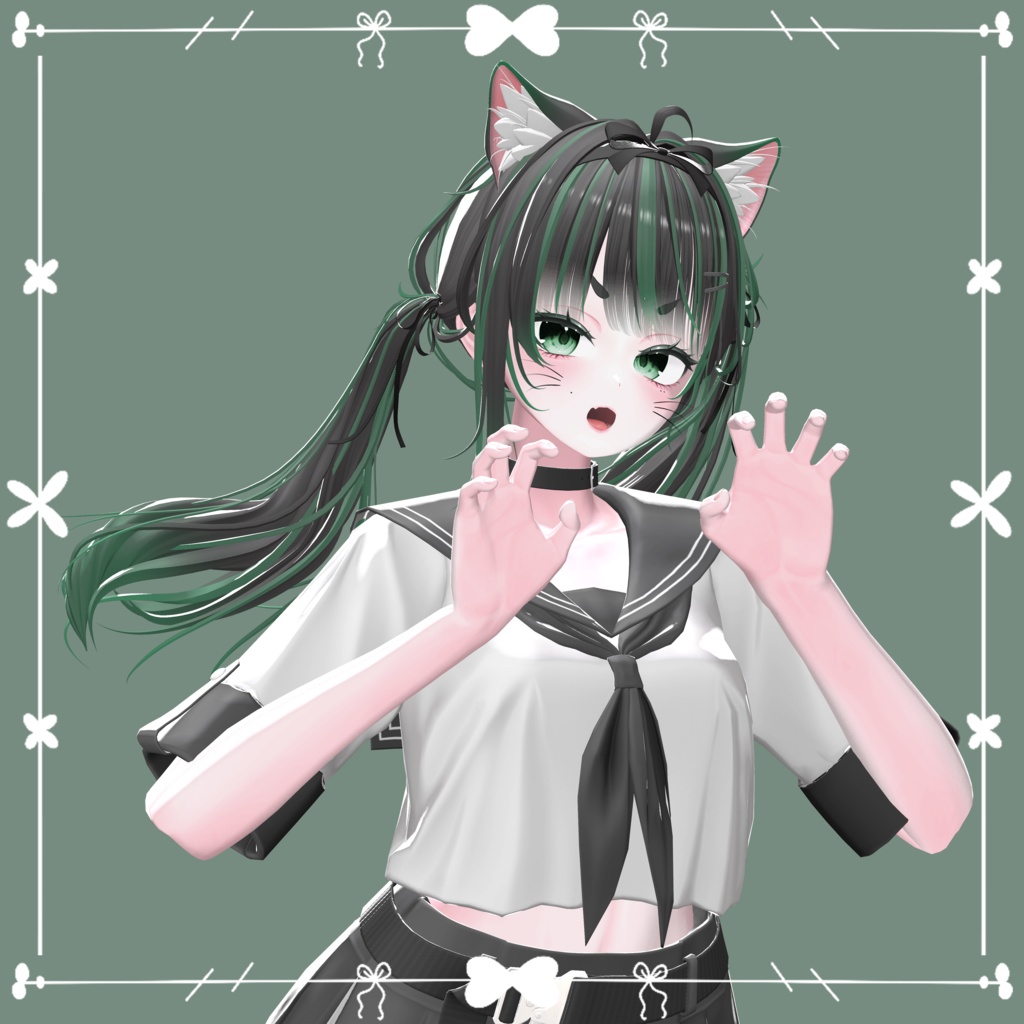 【Li-ne_Shop Neko Twintail Hair】 - Highlights Color Texture