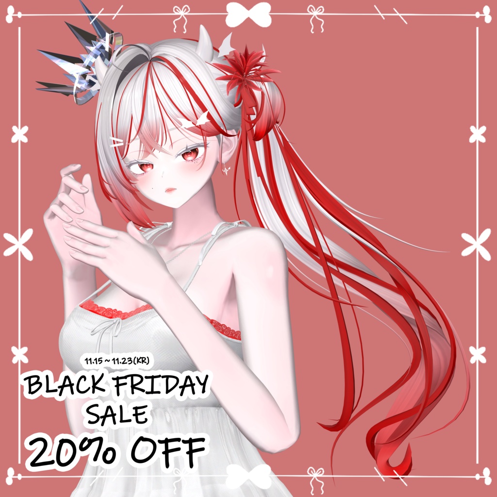 【❥· •20% SALE• ·】【Li-ne_Shop 小悪魔サイドテール】 - Highlights Color Texture