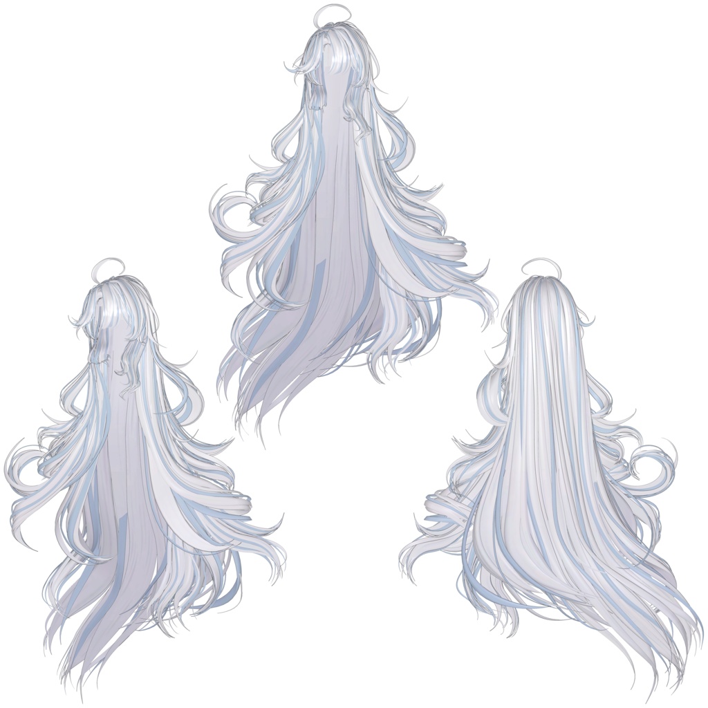 【SweetCloud_3D - Eunike Long】 - Highlights Color Texture