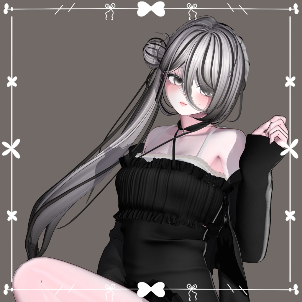 【Li-ne_Shop - バンサイドテールヘア】 - Highlights Color Texture