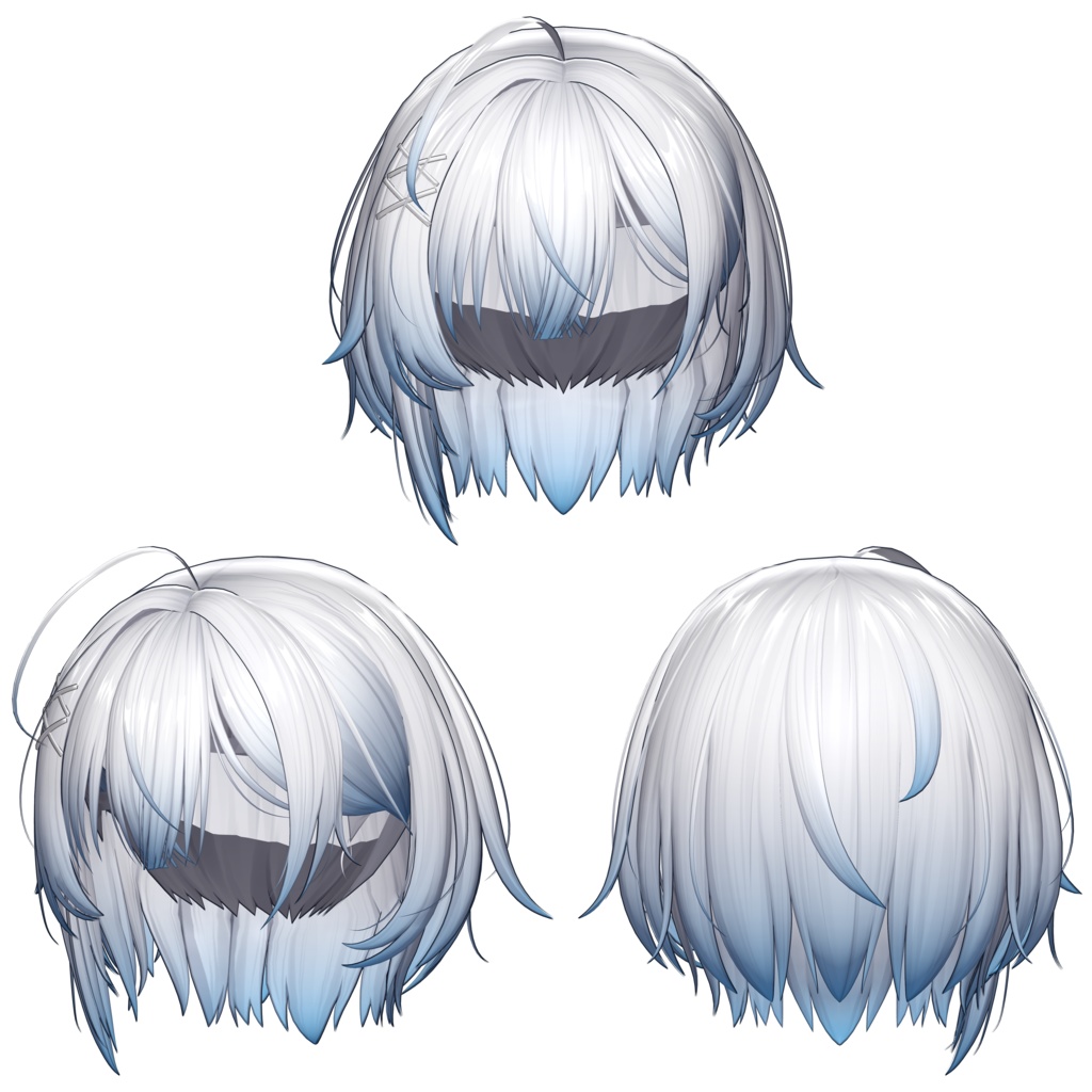 【Bonyard - 包帯ショート / Bandage Short Hair】 - Highlights Color Texture