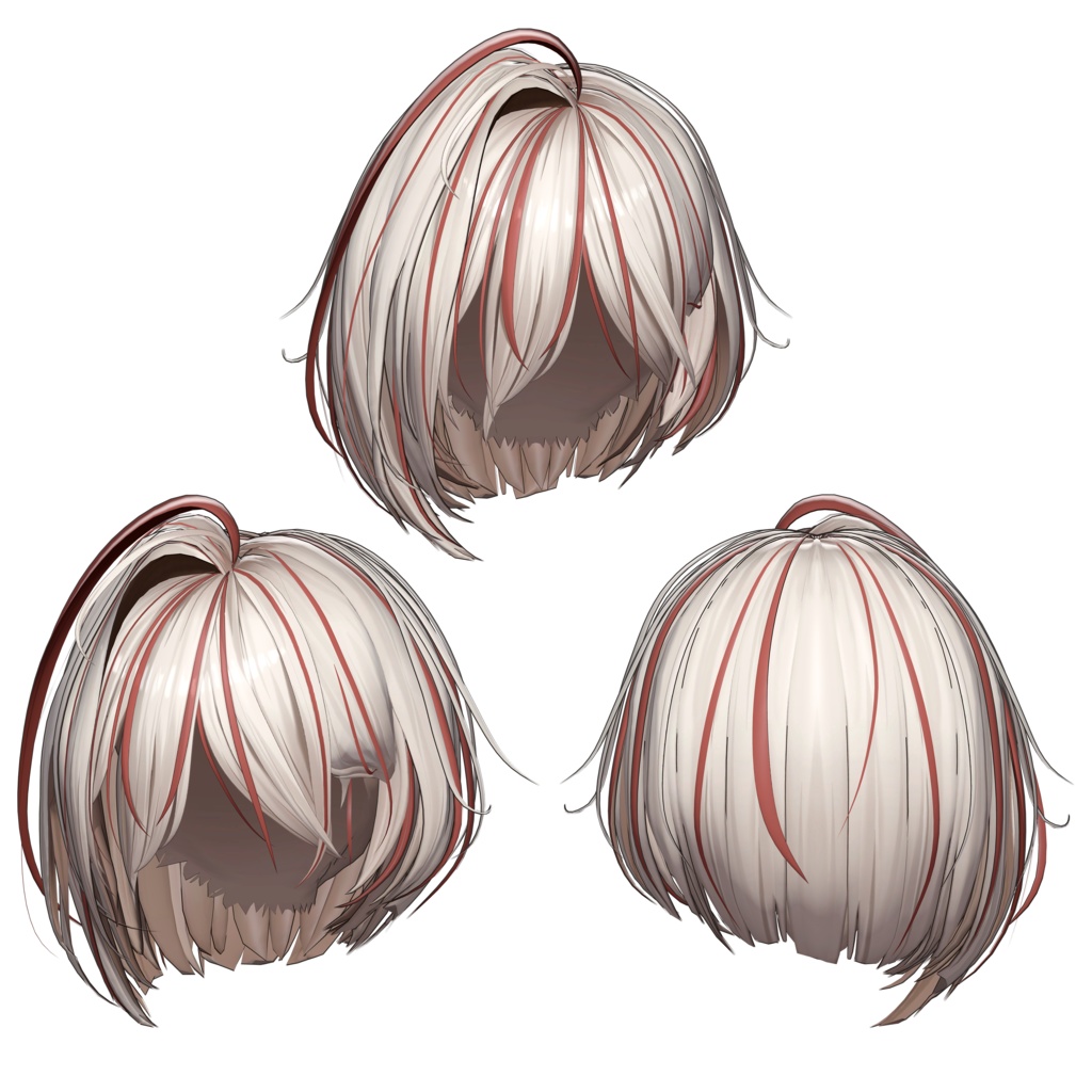 【muu - 包帯ショート / 前下がりアシメボブ, MaesagariAsimeBob】 - Highlights Color Texture