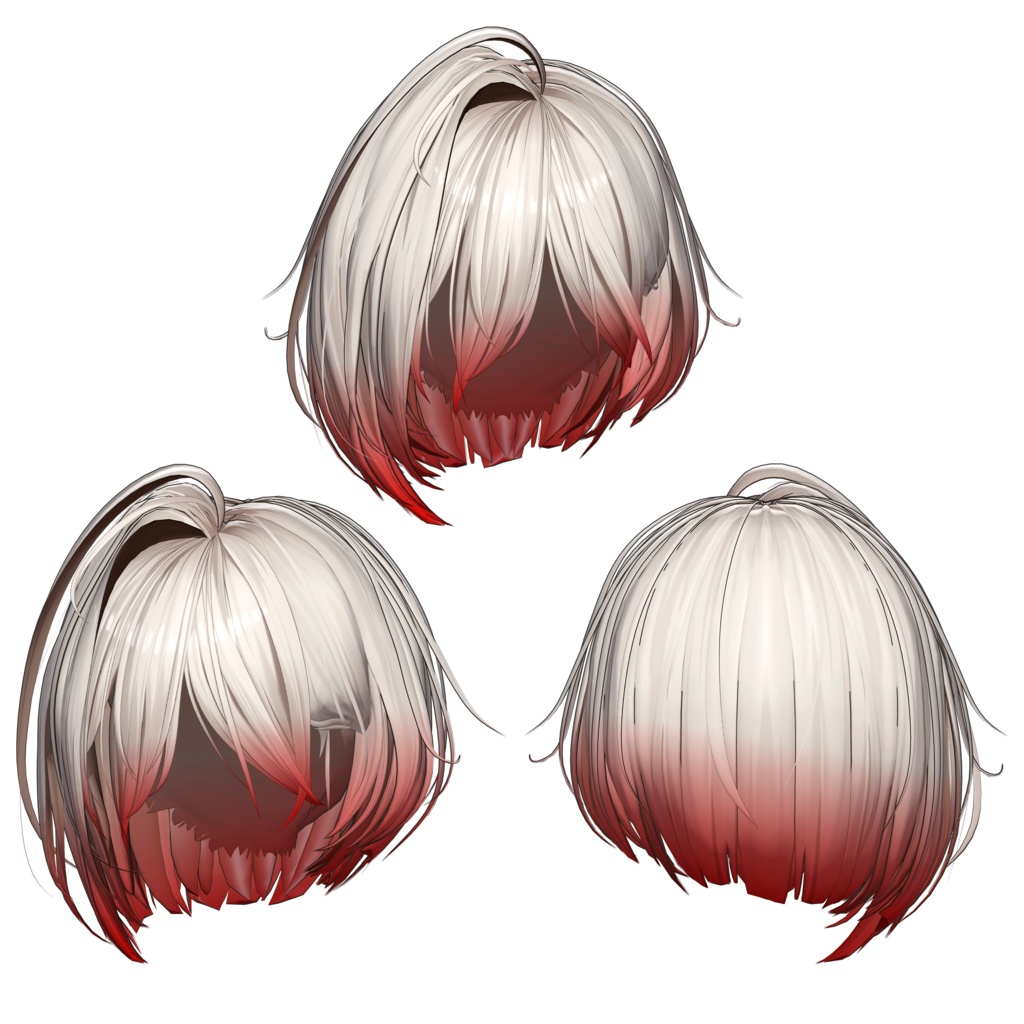 【muu - 包帯ショート / 前下がりアシメボブ, MaesagariAsimeBob】 - Highlights Color Texture