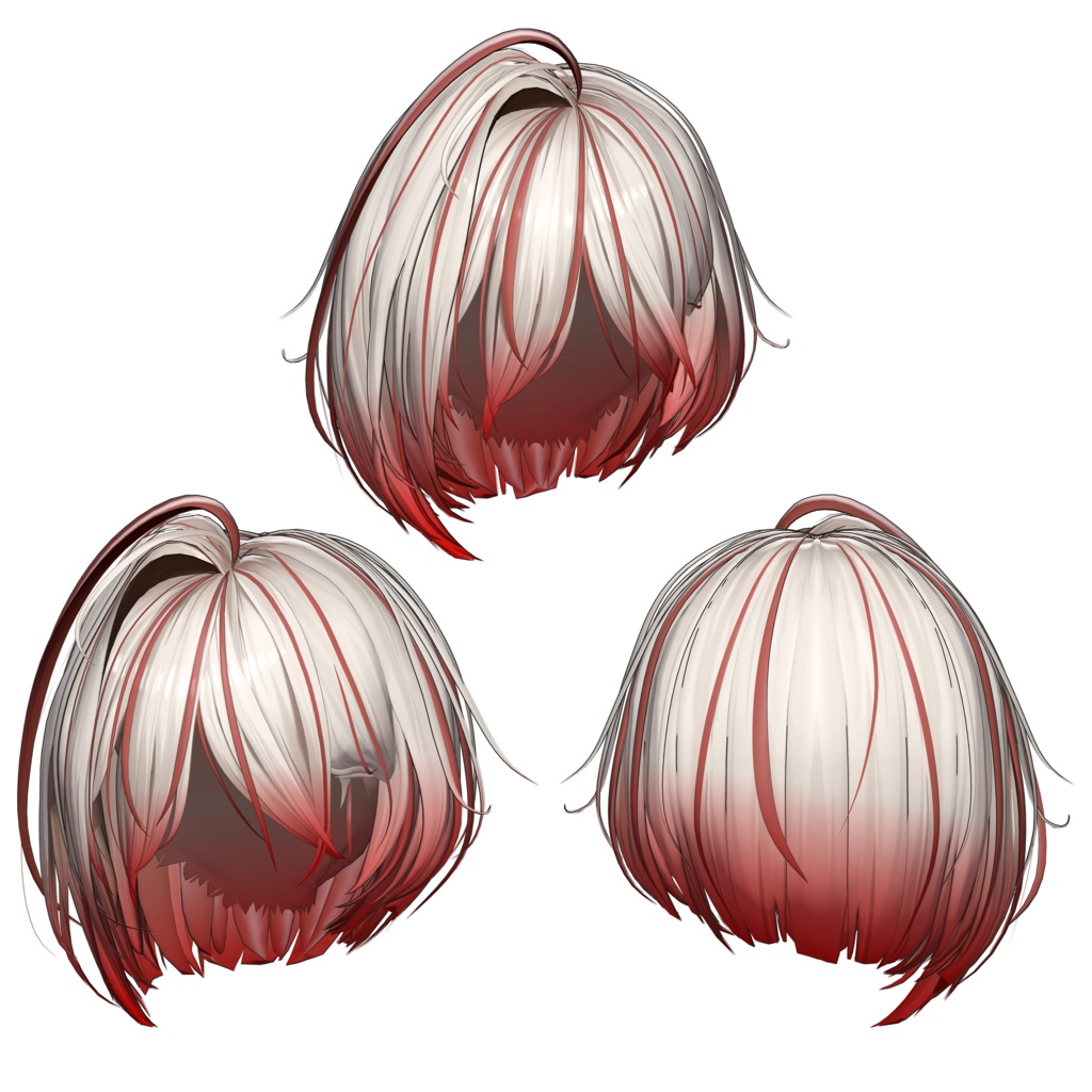 【muu - 包帯ショート / 前下がりアシメボブ, MaesagariAsimeBob】 - Highlights Color Texture