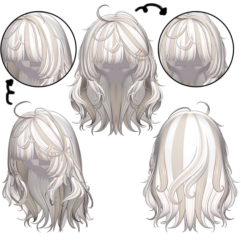 【WishList - Woofy Hair】 - Highlights Color Texture