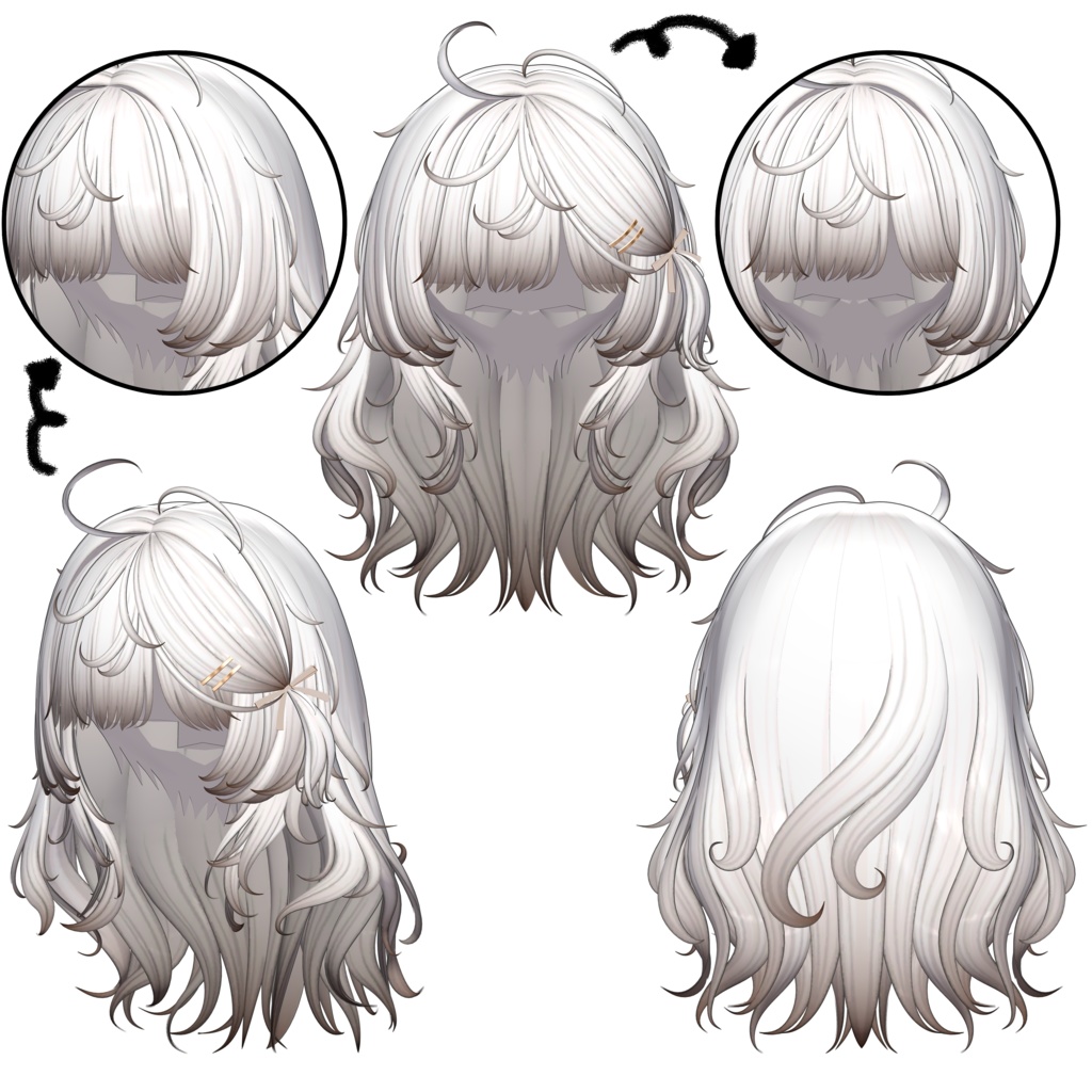 【WishList - Woofy Hair】 - Highlights Color Texture