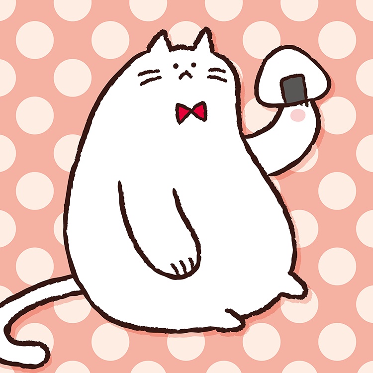 ねこ mogmog fat cat(ピンク)
