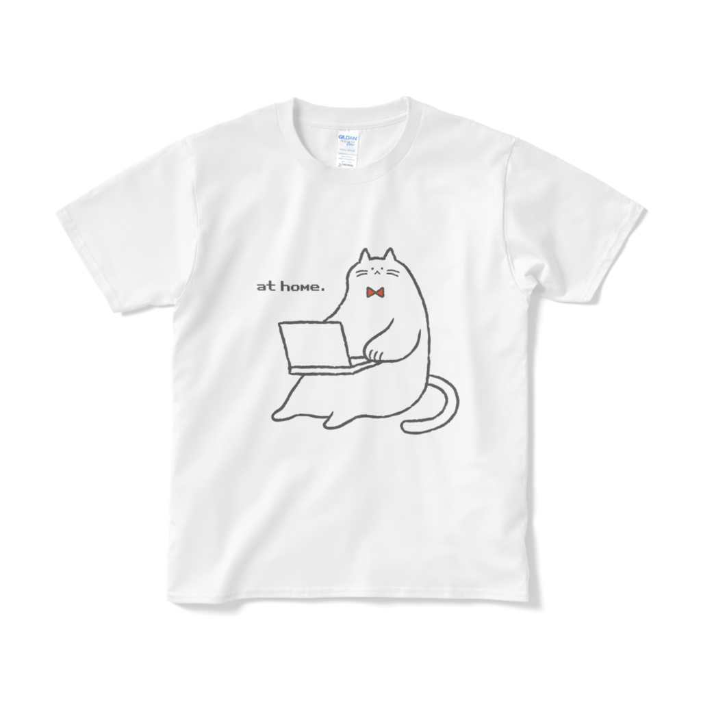 ねこ fat cat at home(ホワイト/柄:大)
