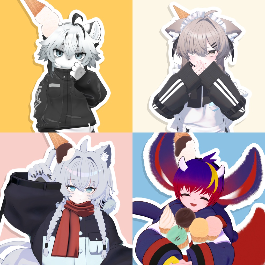 【3D】アイス帽子/アイスクリーム