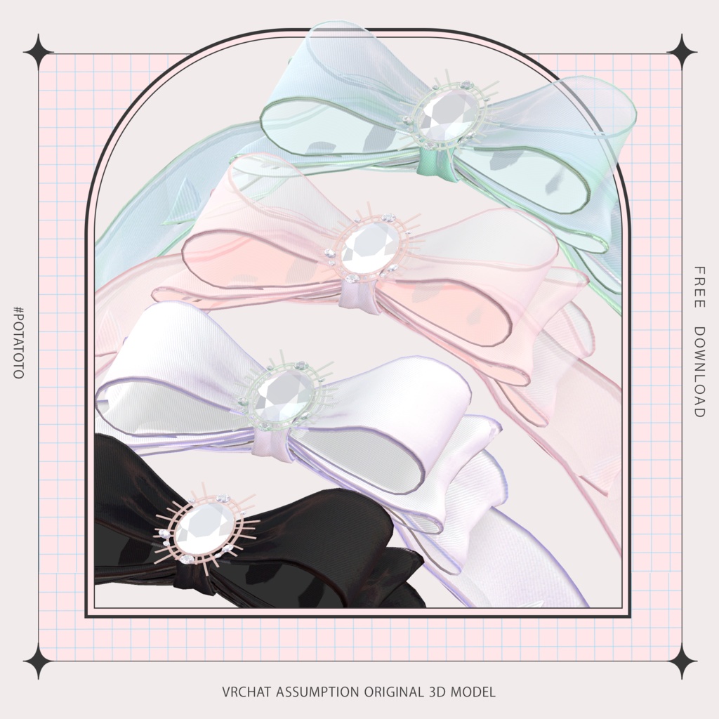 ちゅら様リクエスト専用 ♡ リボン半襟＆リボン帯締め ちゅら様リクエスト専用 ♡ リボン半襟＆リボン帯締め（リボン