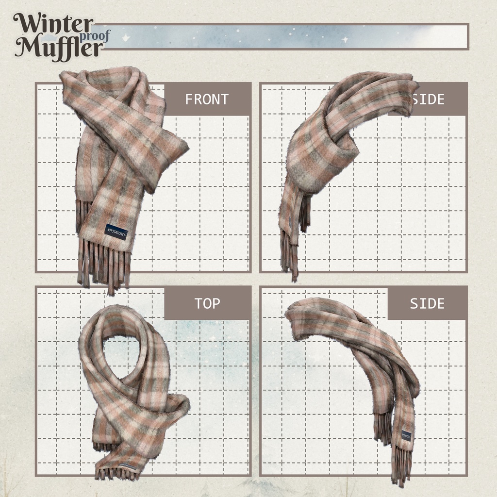 【カラバリ32種+ファー13種】冬支度マフラー【Winter proof Muffler】