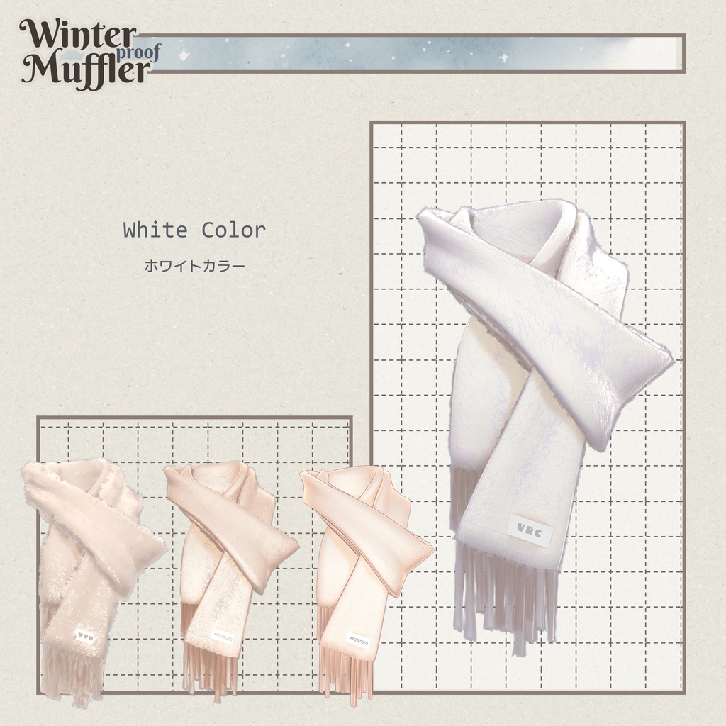 【カラバリ32種+ファー13種】冬支度マフラー【Winter proof Muffler】