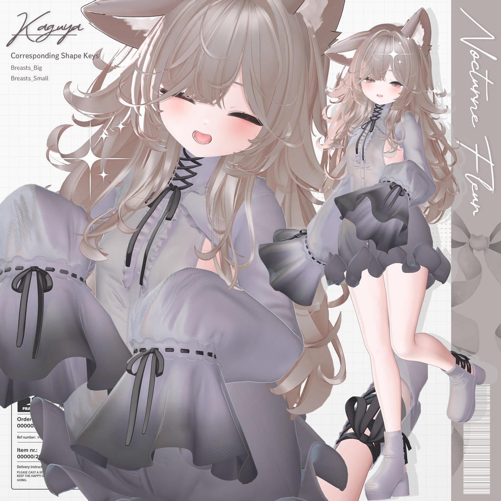 【輝夜・ルナリィ・ネルフィ追加】Nocturne Fleur【18アバター対応】