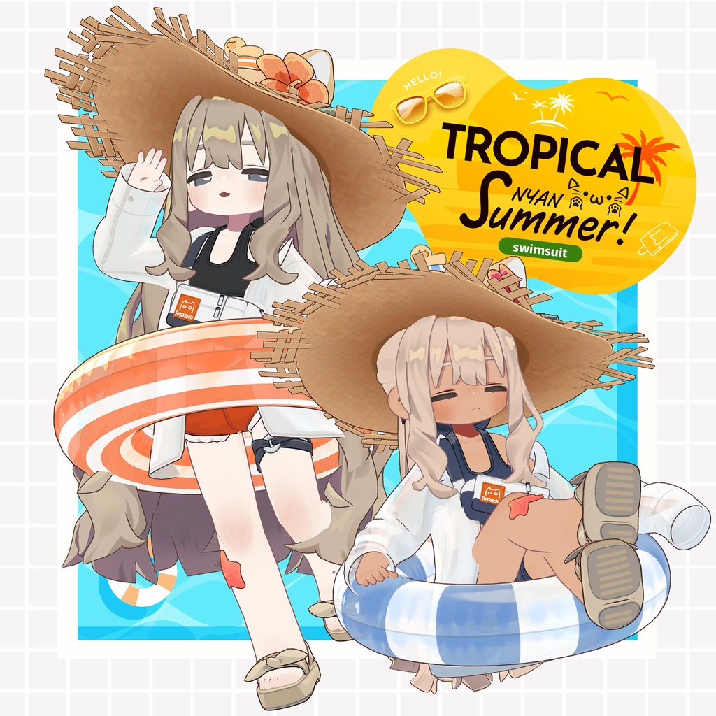 【1日限りのキプちゃん誕生日セール!】TROPICALにゃんサマー【まめふれんず対応】