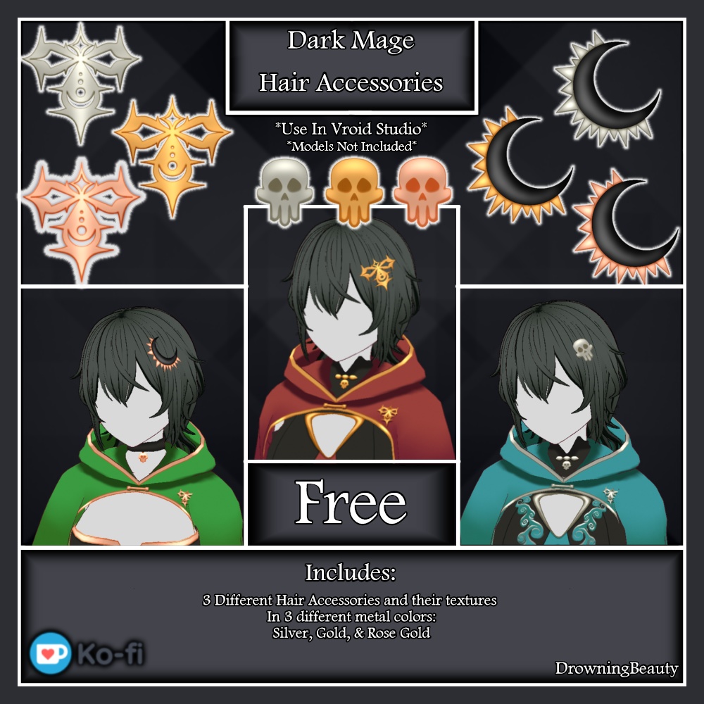 Dark Mage Hair Accessories