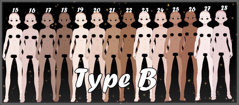 Female Skin Type A & B & Inside Mouth Textures