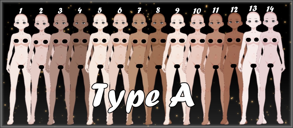 Female Skin Type A & B & Inside Mouth Textures