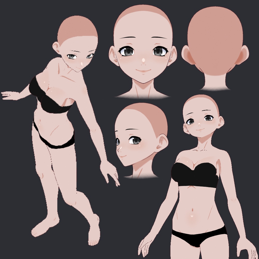 Female Skin Type A & B & Inside Mouth Textures