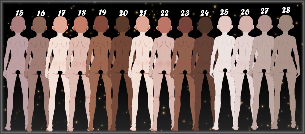 Female Skin Type A & B & Inside Mouth Textures