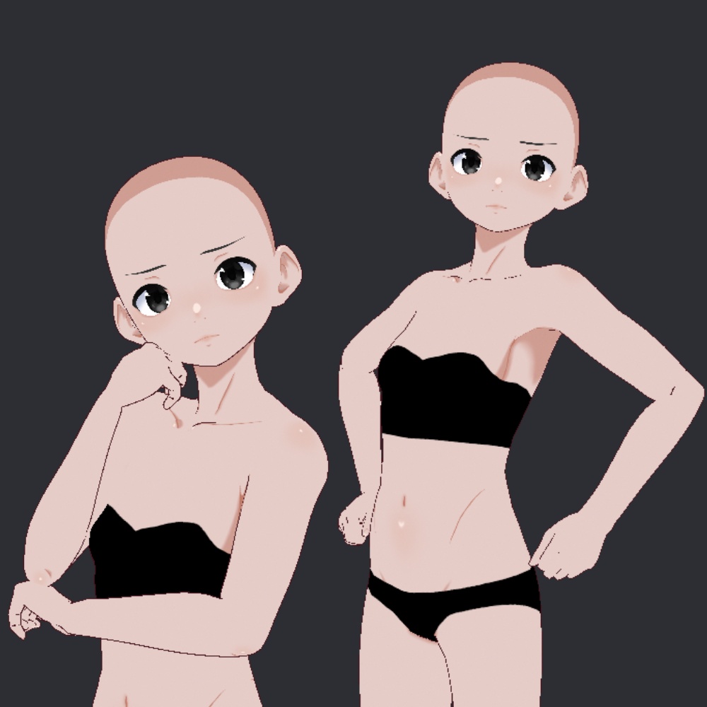 Female Skin Type A & B & Inside Mouth Textures