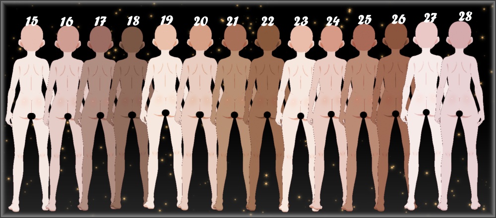 Female Skin Type A & B & Inside Mouth Textures