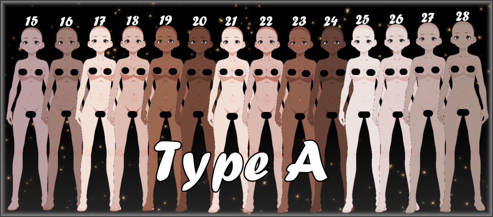 Female Skin Type A & B & Inside Mouth Textures