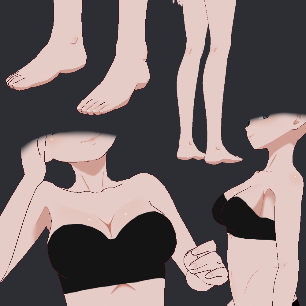 Female Skin Type A & B & Inside Mouth Textures