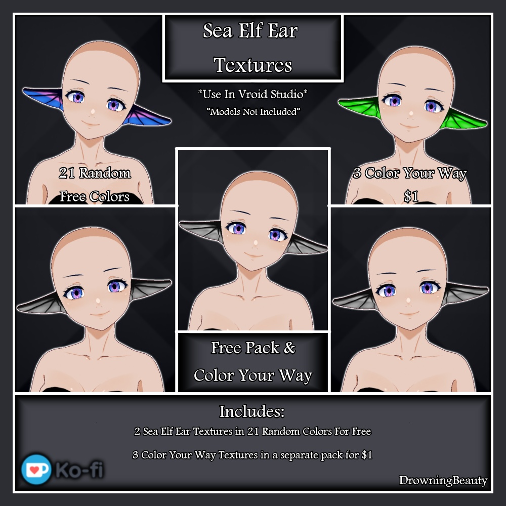 Sea Elf Ear Textures