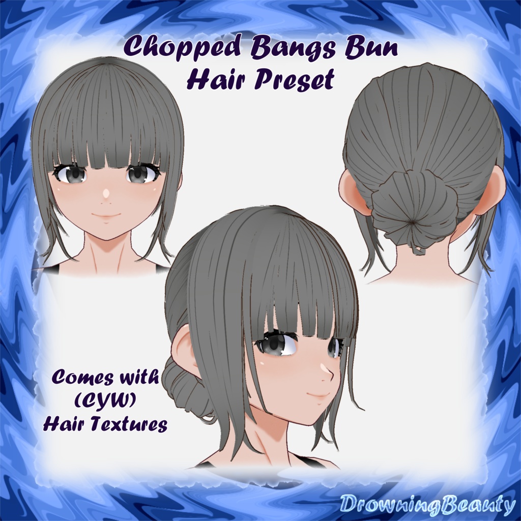 Chopped Bang Bun Hair Preset