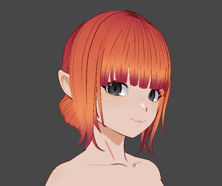 Chopped Bang Bun Hair Preset