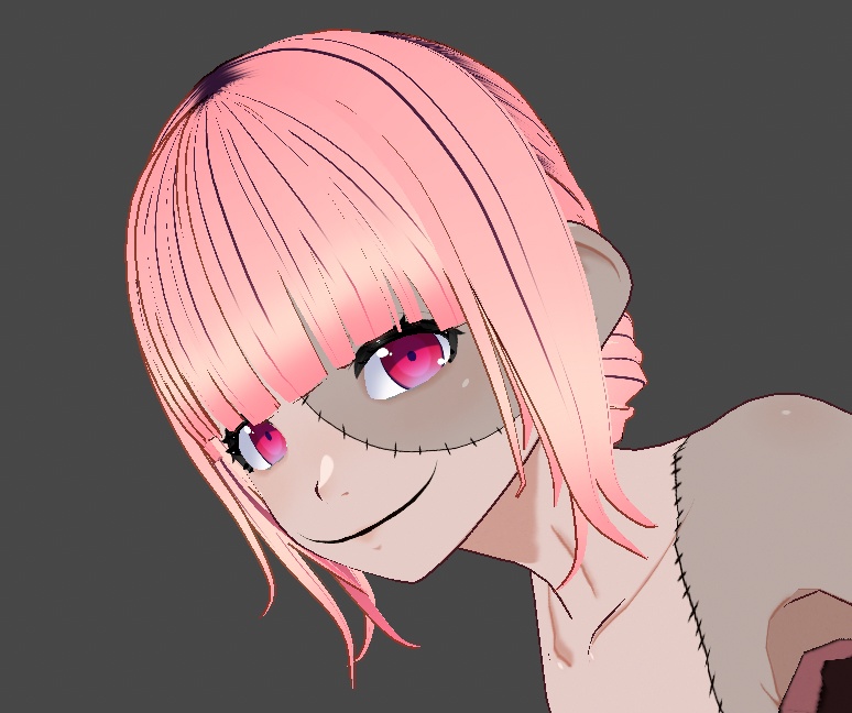 Chopped Bang Bun Hair Preset