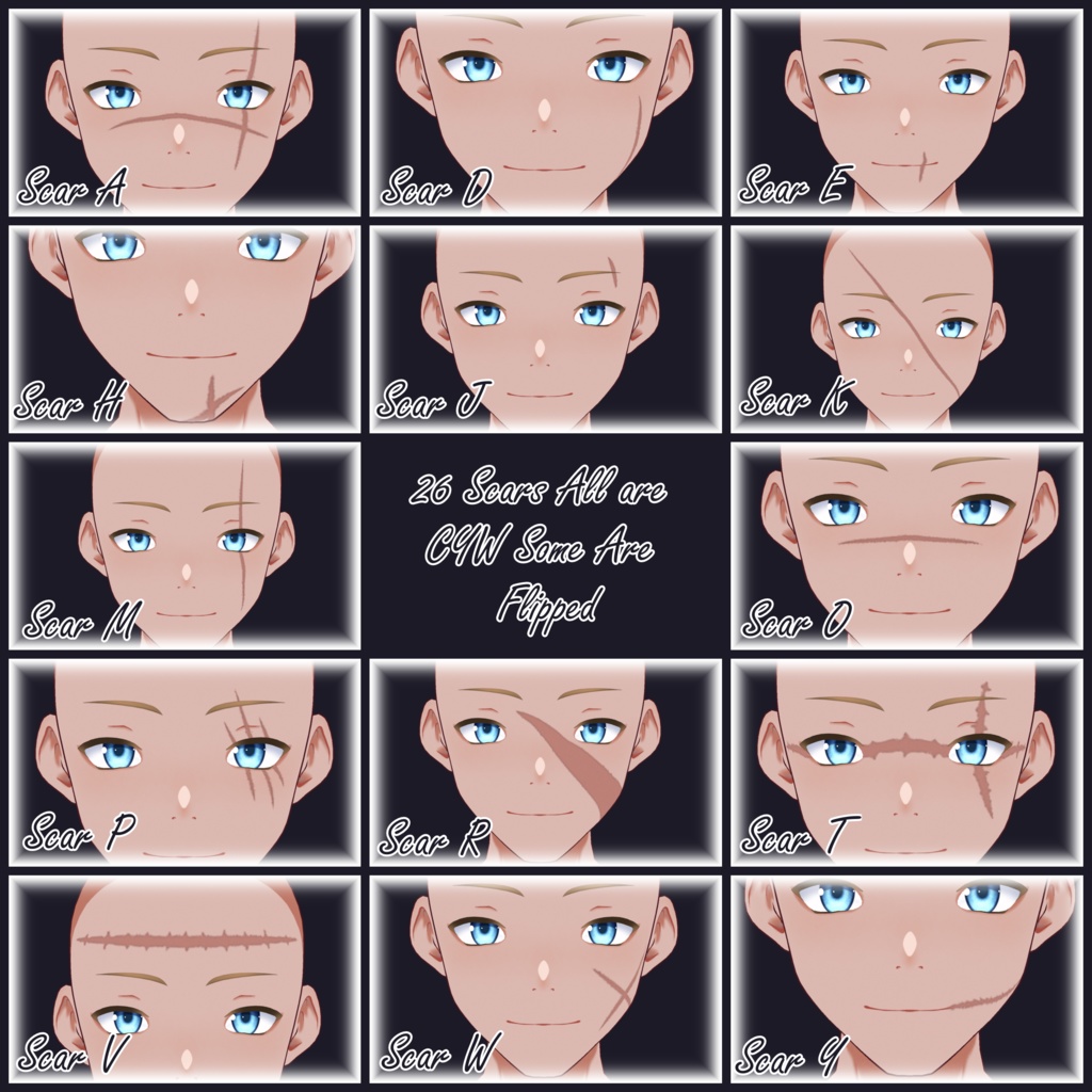 DB's Makeup & Face Scar Pack 1