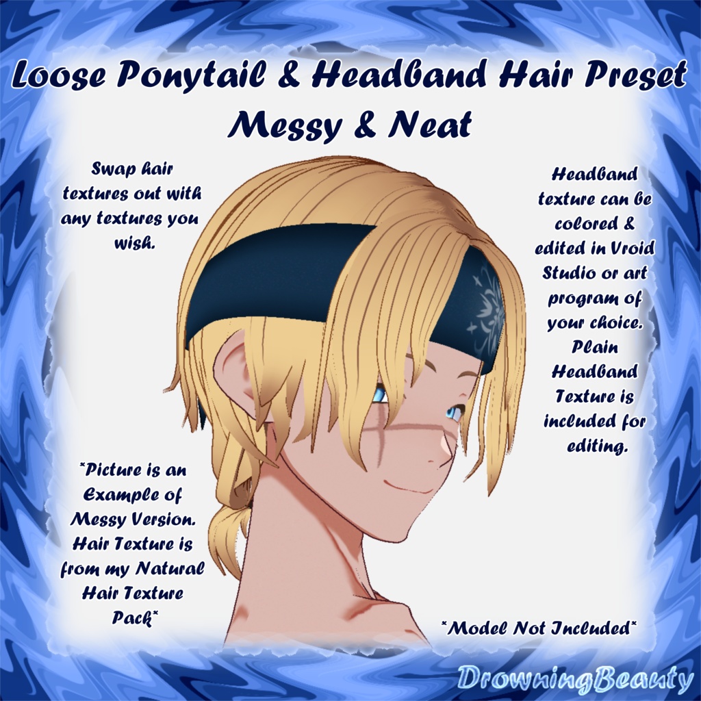 Loose Ponytail & Headband Hair Presets