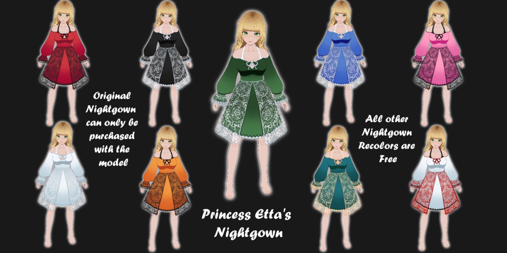 Princess Etta's Nightgown Recolors