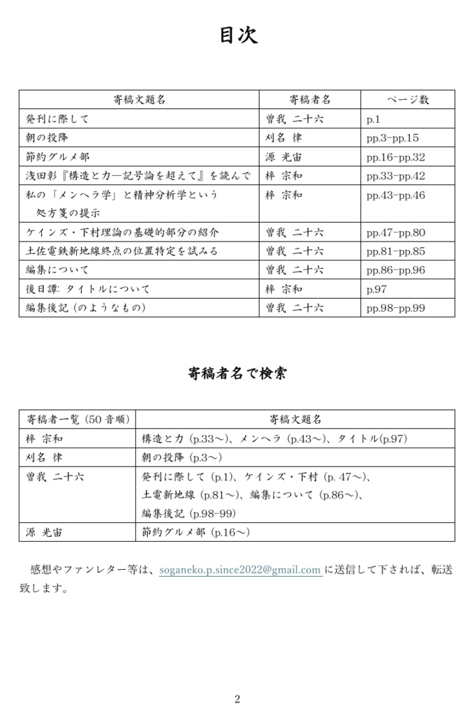 ガリレイ=サークル『知的尖譚』第1号